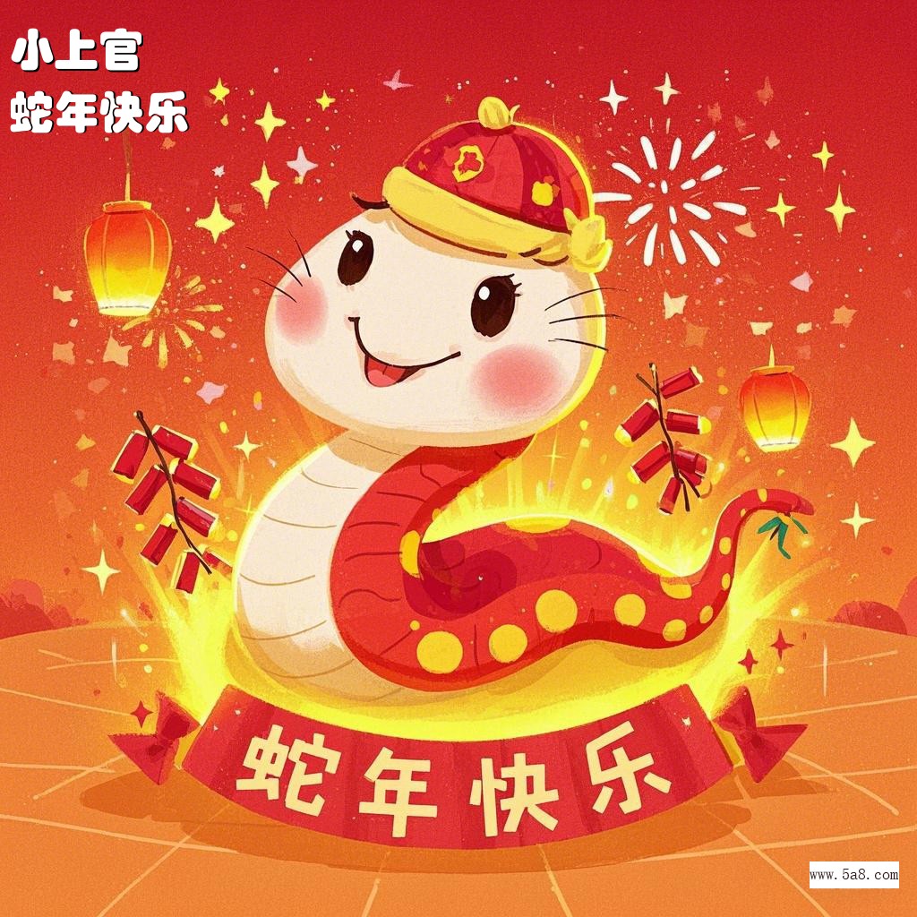 蛇年快乐小上官搞笑图片