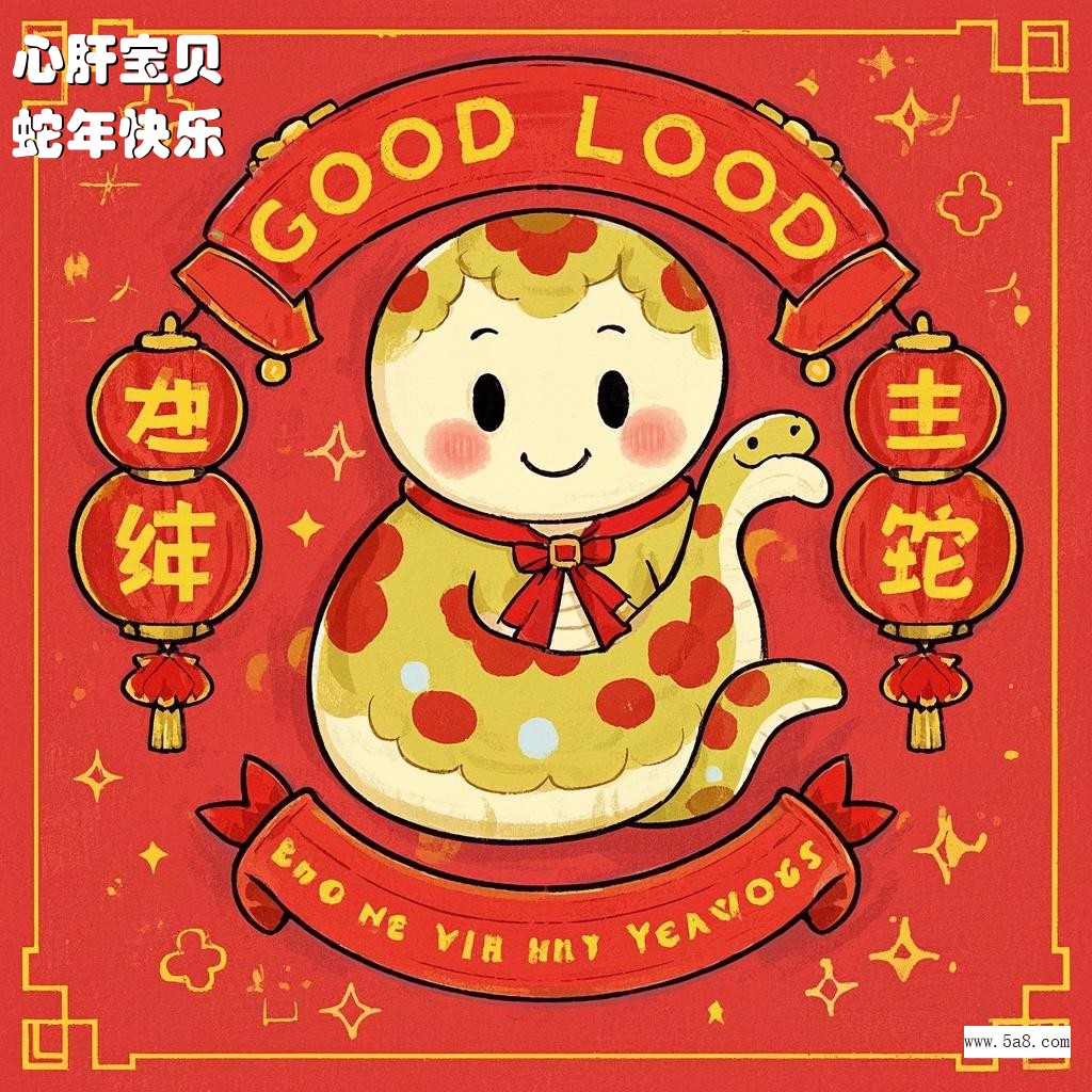 蛇年快乐心肝宝贝搞笑图片