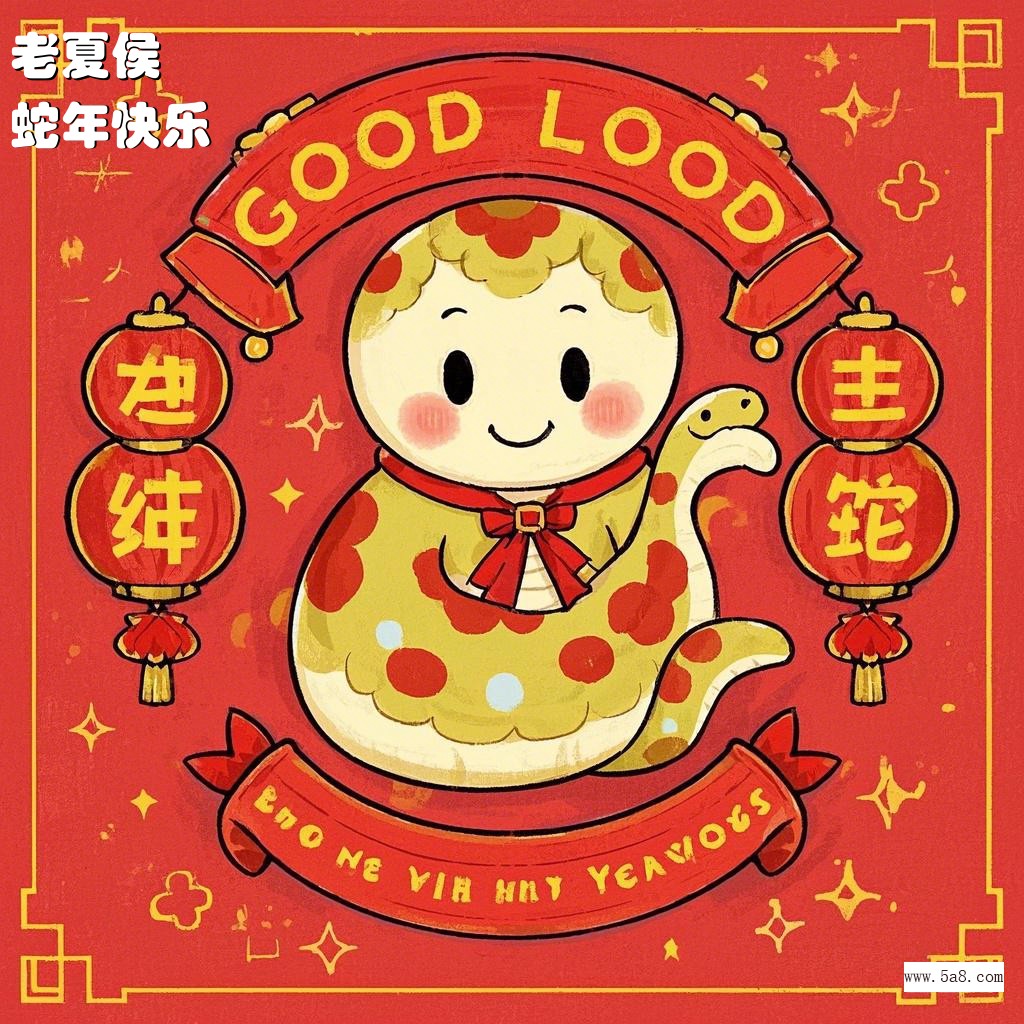 蛇年快乐老夏侯搞笑图片
