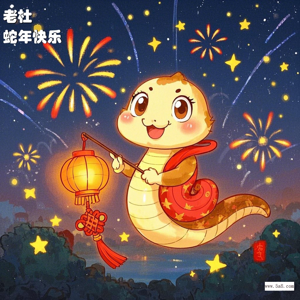 蛇年快乐老杜搞笑图片
