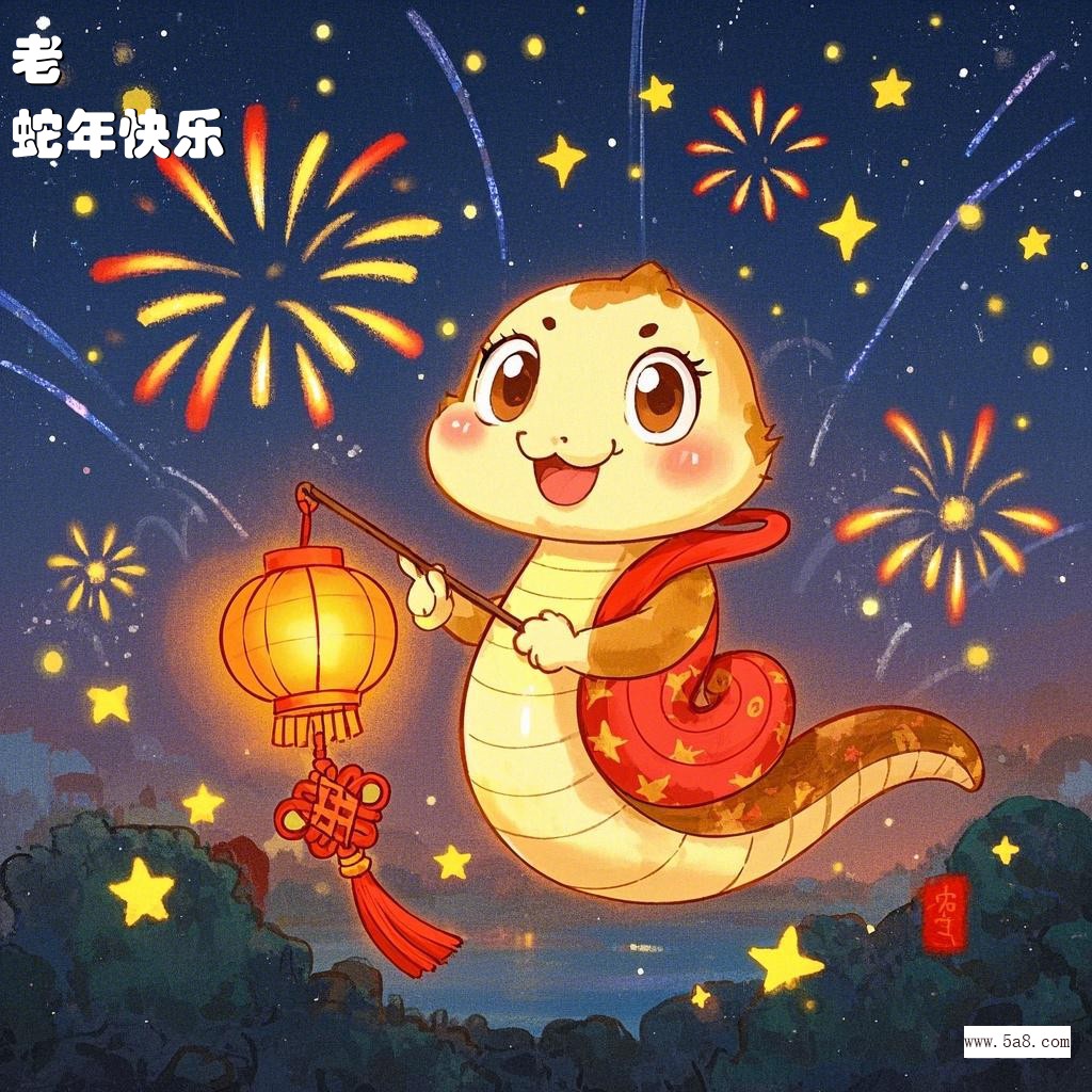 蛇年快乐老欎搞笑图片