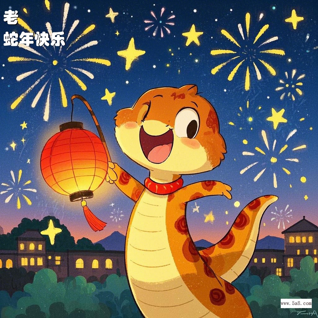 蛇年快乐老欎搞笑图片