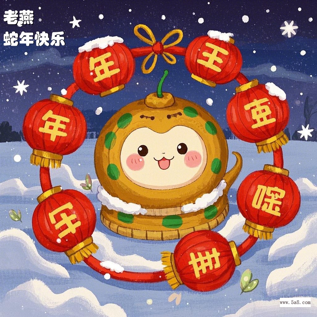 蛇年快乐老燕搞笑图片