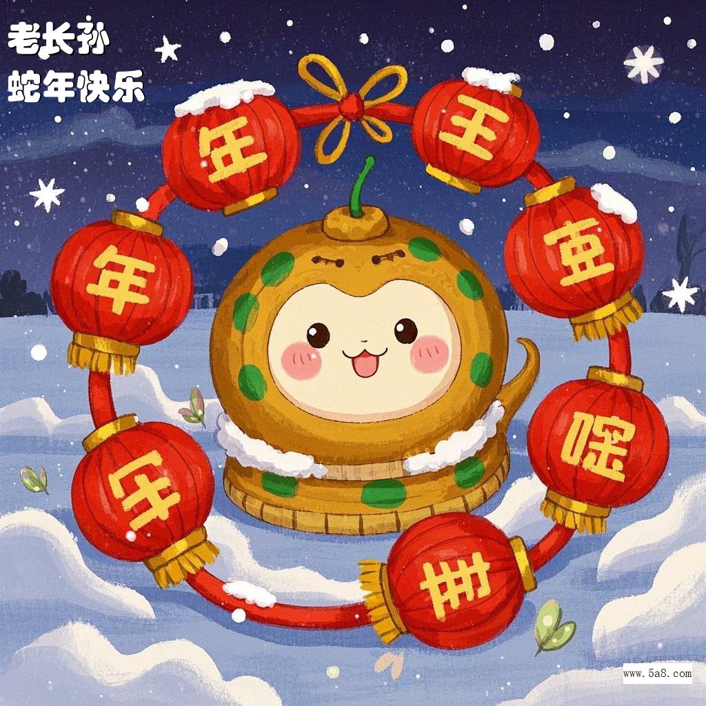 蛇年快乐老长孙搞笑图片