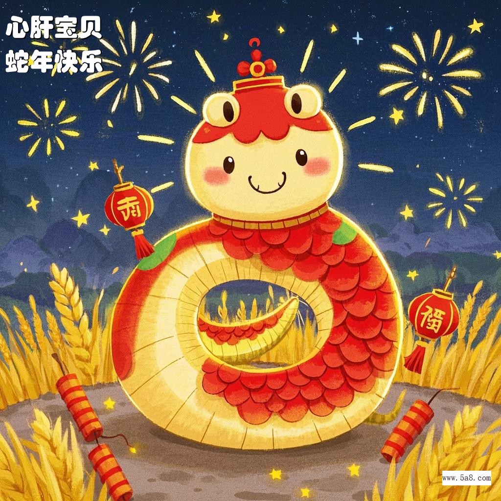 蛇年快乐心肝宝贝搞笑图片