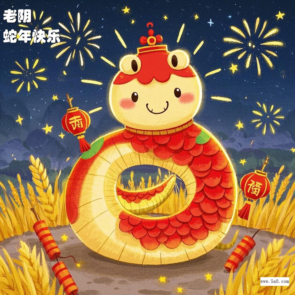 蛇年快乐老阴搞笑图片