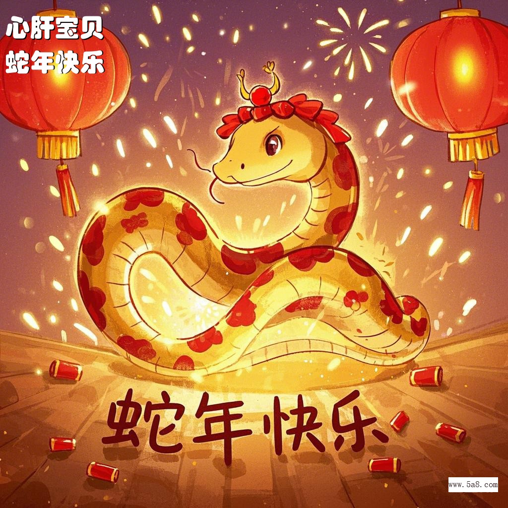 蛇年快乐心肝宝贝搞笑图片