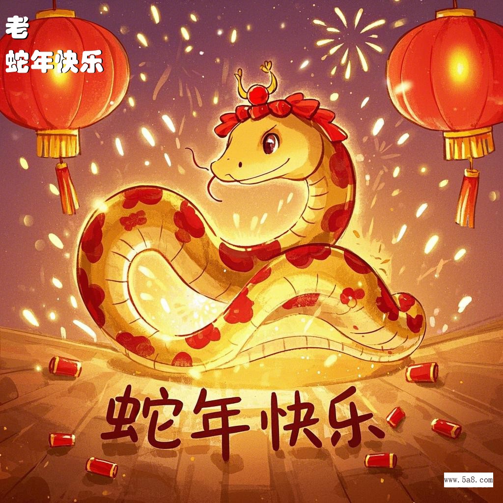蛇年快乐老欎搞笑图片