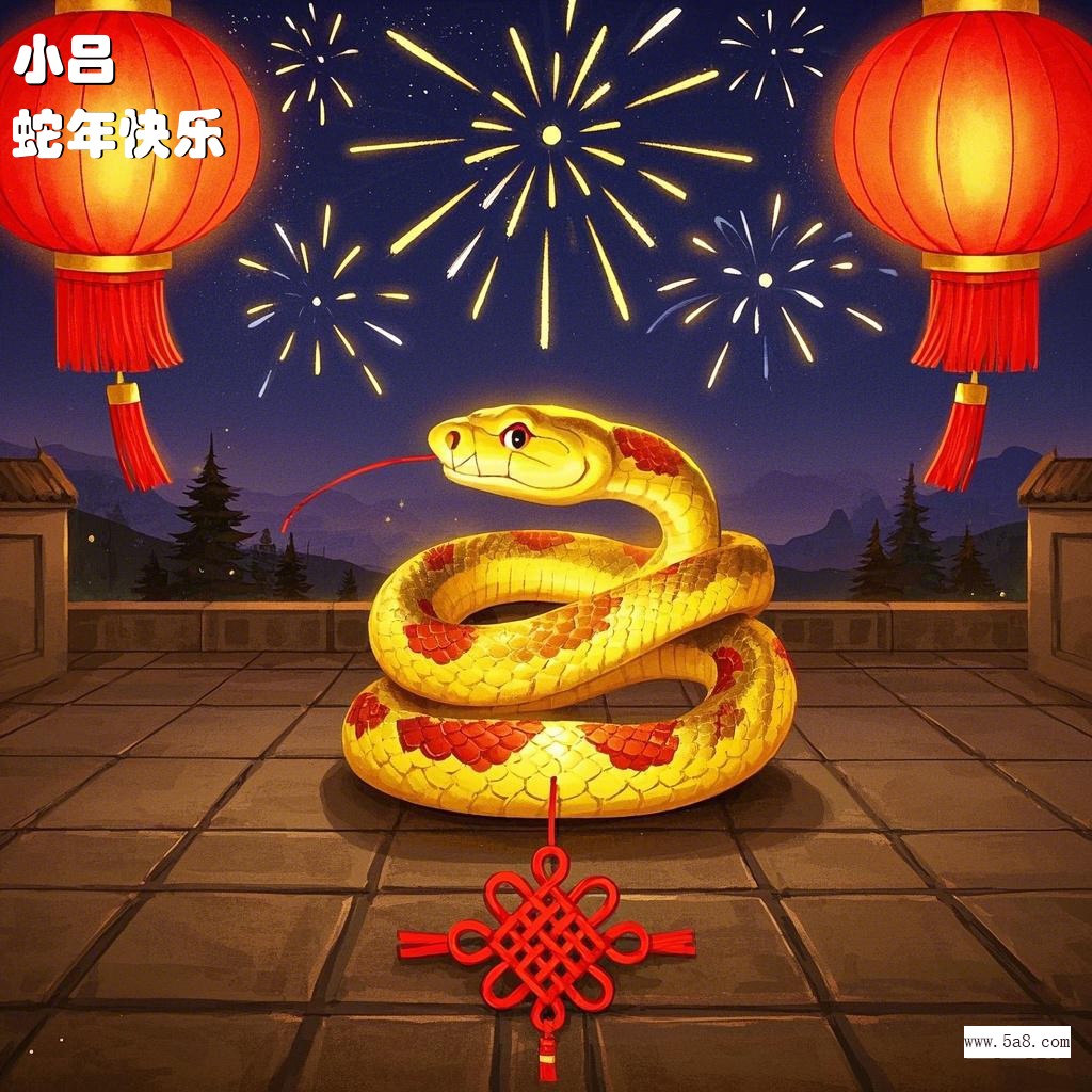 蛇年快乐小吕搞笑图片