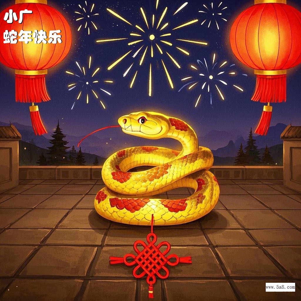 蛇年快乐小广搞笑图片