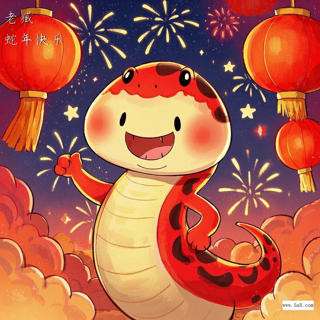 蛇年快乐老臧搞笑图片