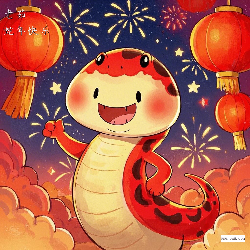 蛇年快乐老茹搞笑图片