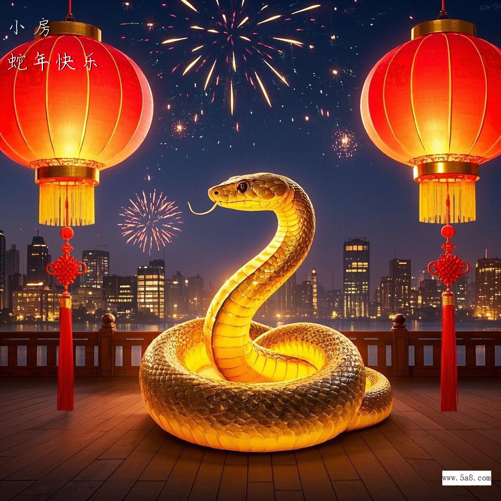 蛇年快乐小房搞笑图片