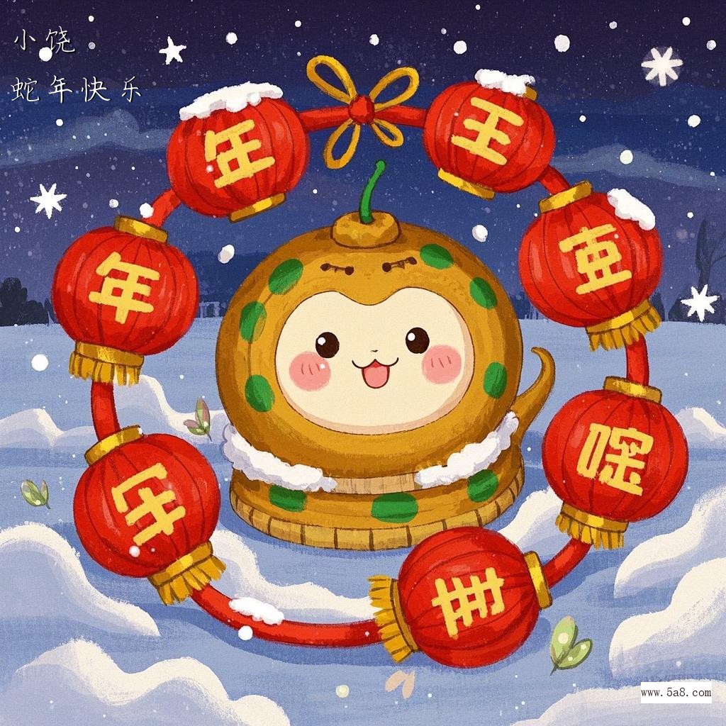 蛇年快乐小饶搞笑图片