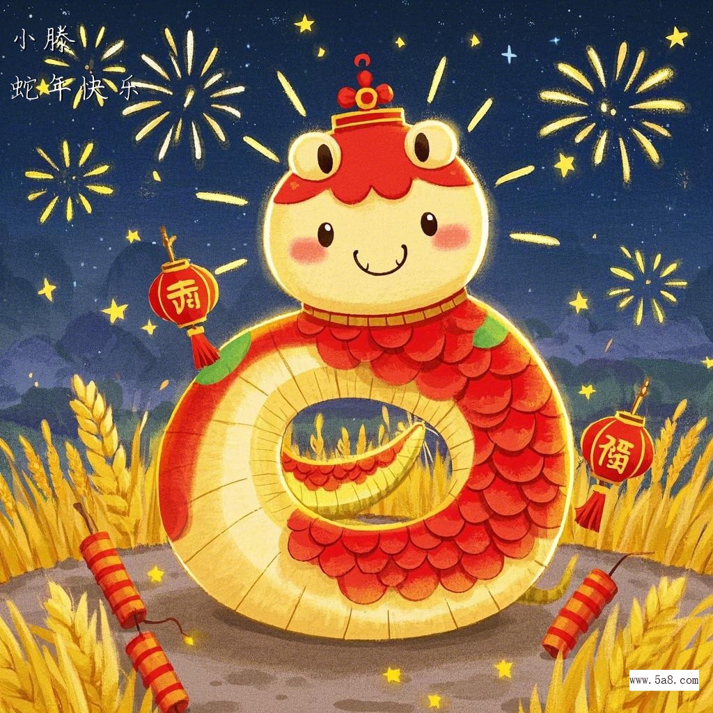 蛇年快乐小滕搞笑图片