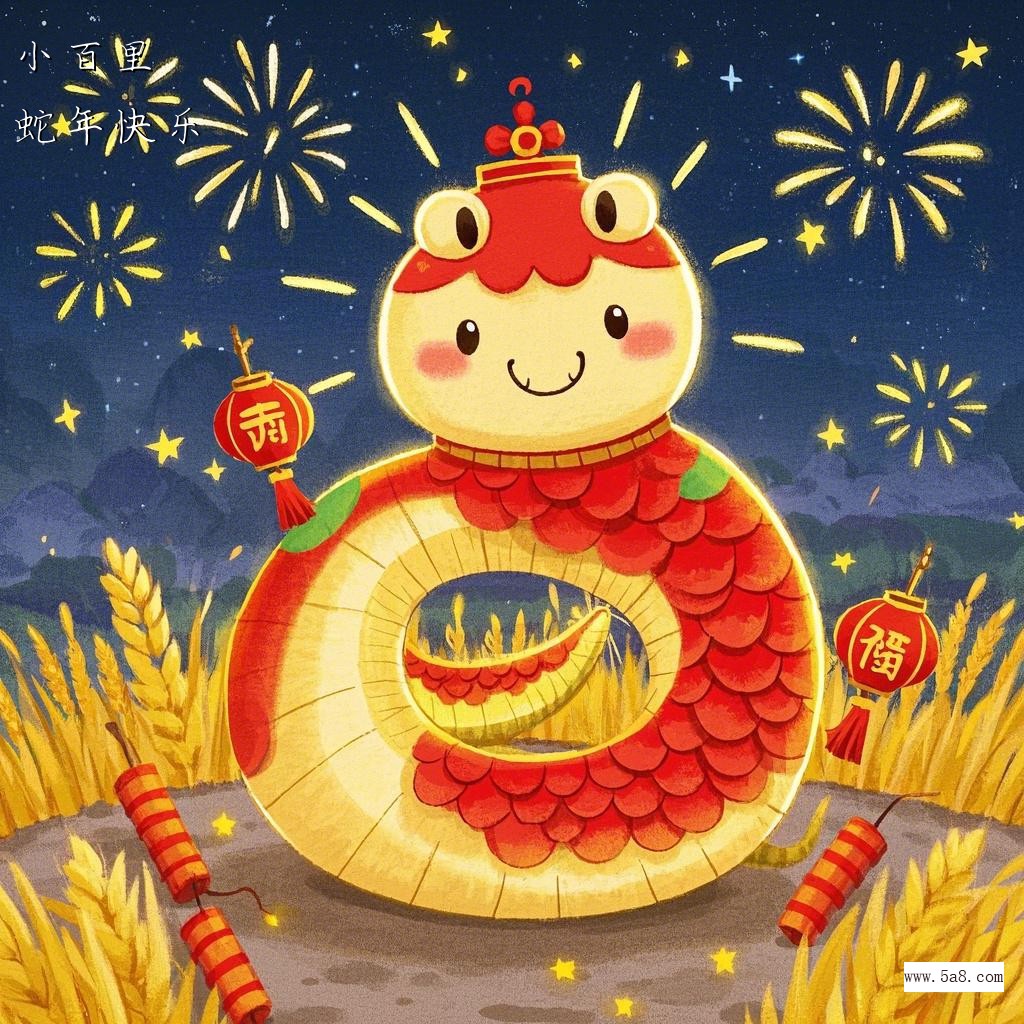 蛇年快乐小百里搞笑图片