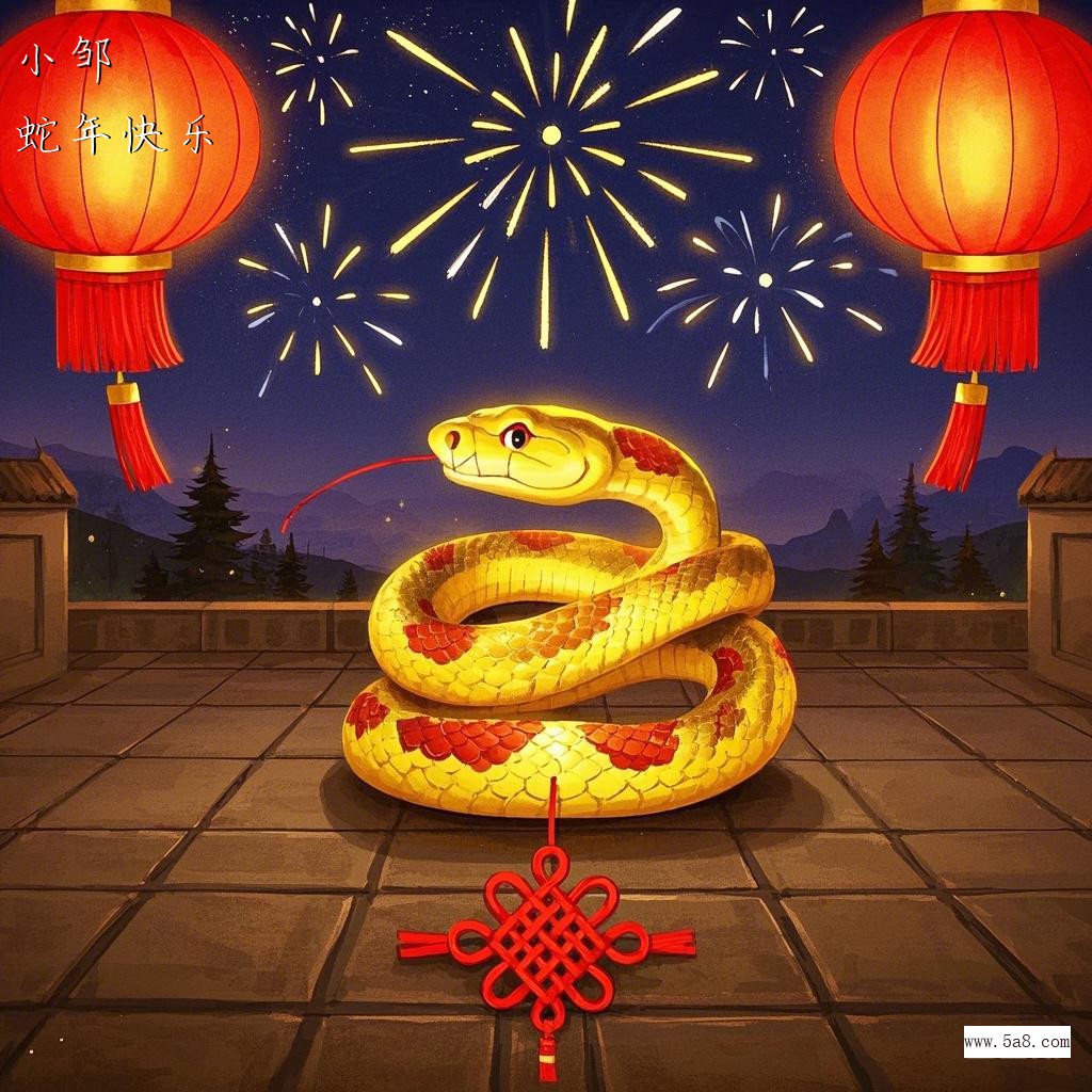 蛇年快乐小邹搞笑图片