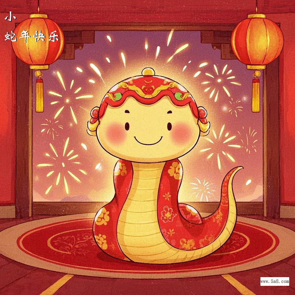 蛇年快乐小欎搞笑图片