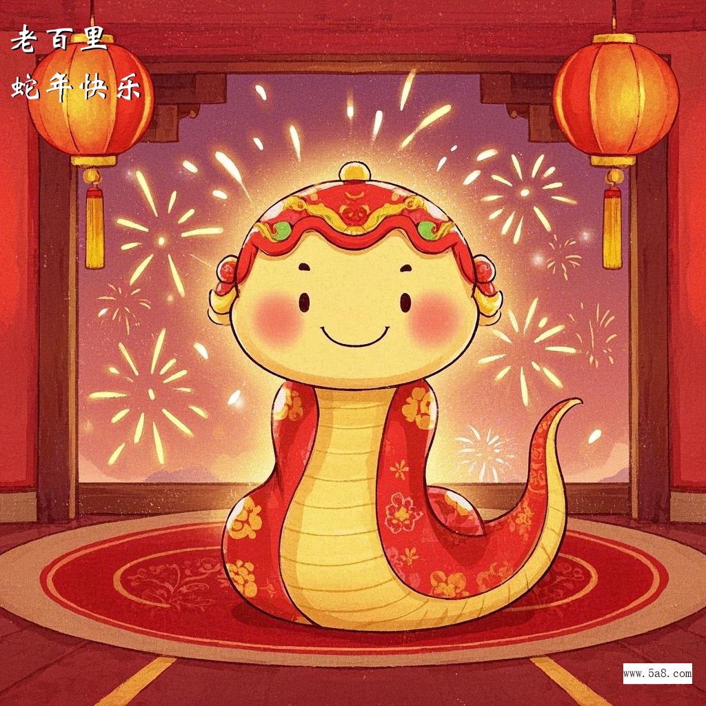 蛇年快乐老百里搞笑图片