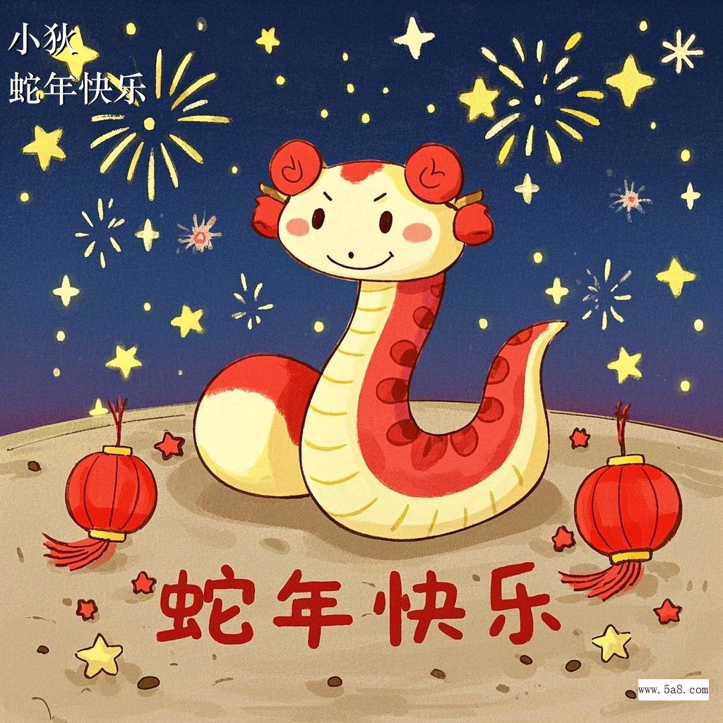 蛇年快乐小狄搞笑图片