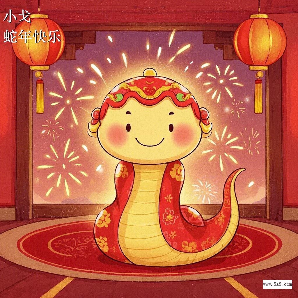蛇年快乐小戈搞笑图片