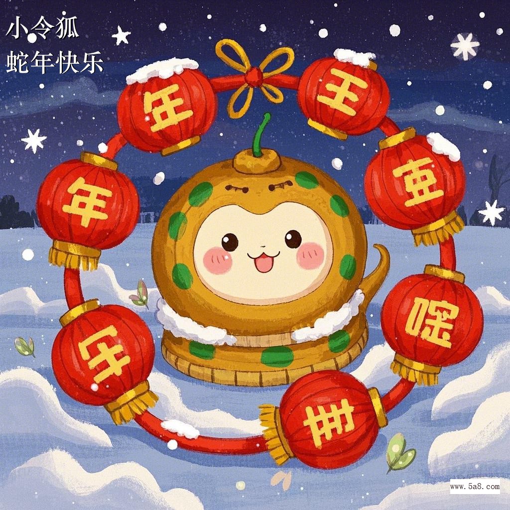 蛇年快乐小令狐搞笑图片