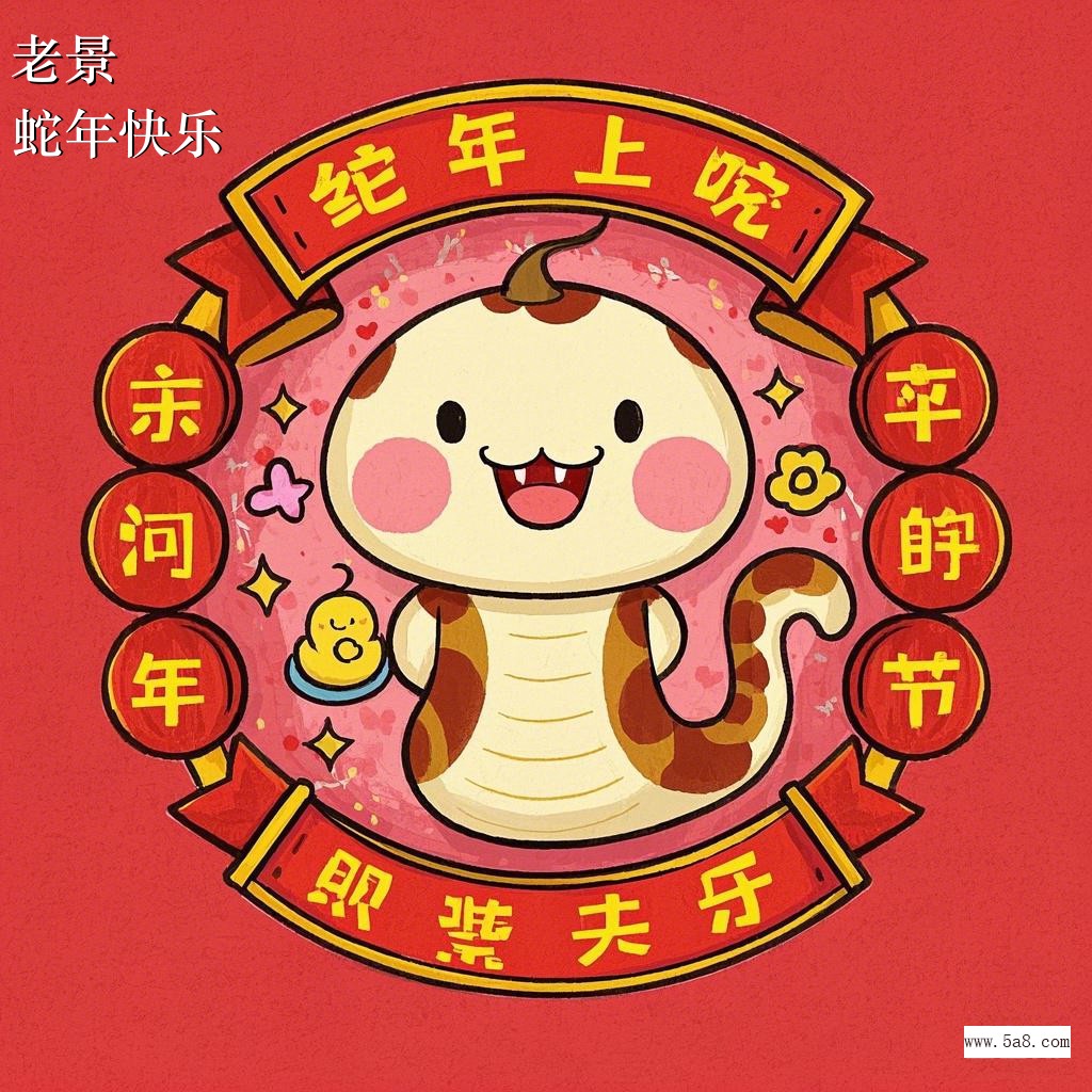 蛇年快乐老景搞笑图片