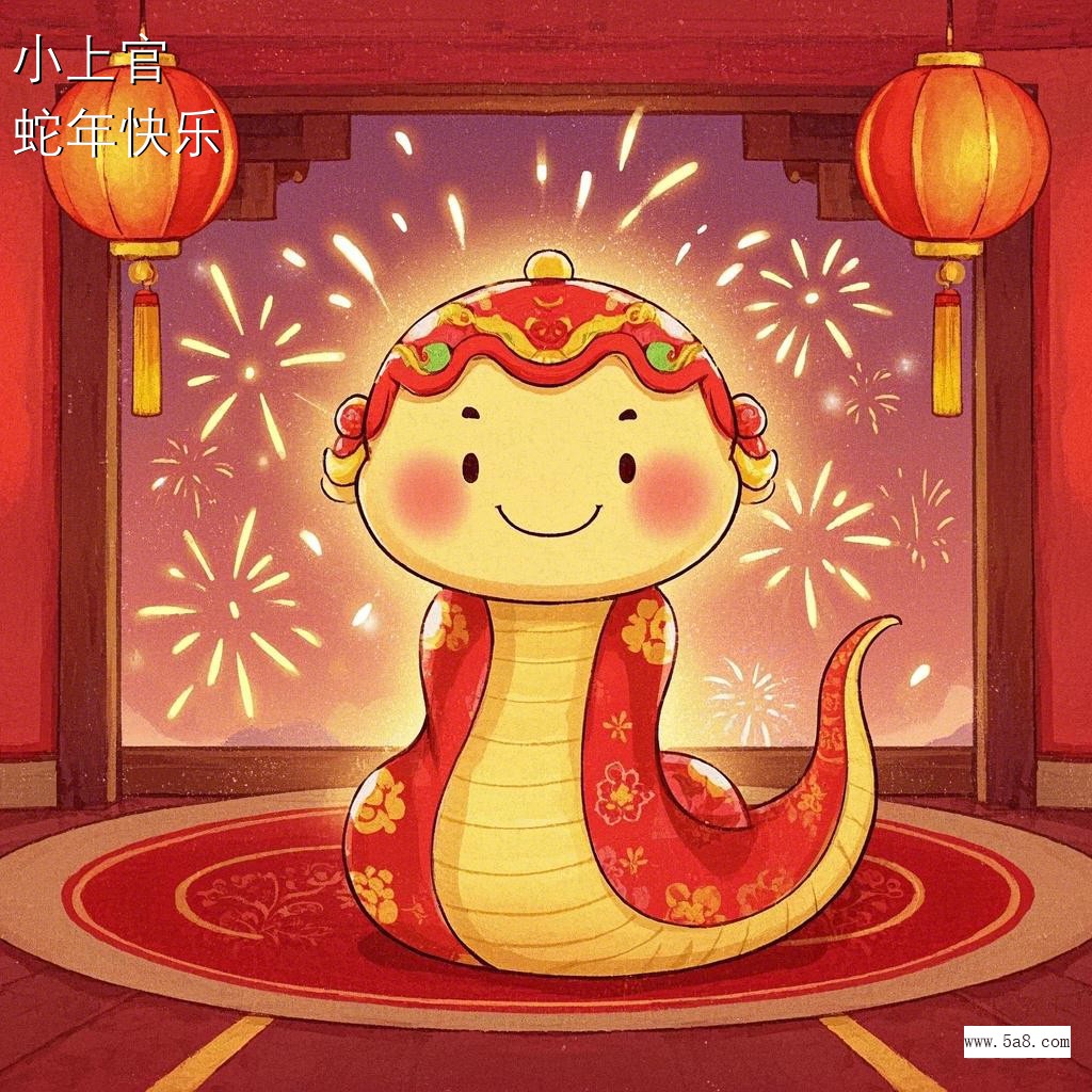 蛇年快乐小上官搞笑图片
