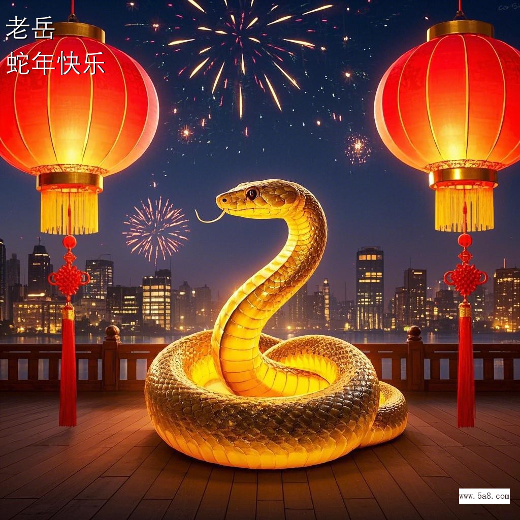蛇年快乐老岳搞笑图片