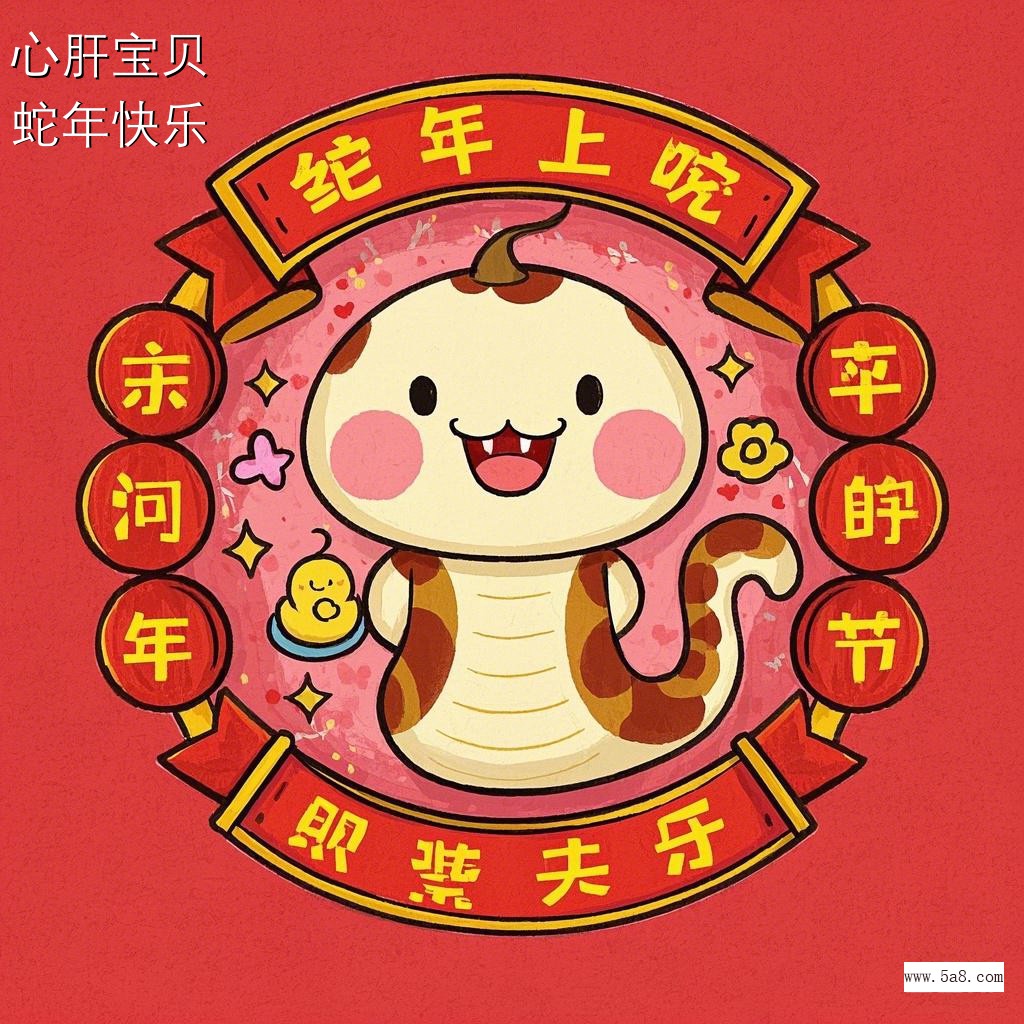 蛇年快乐心肝宝贝搞笑图片