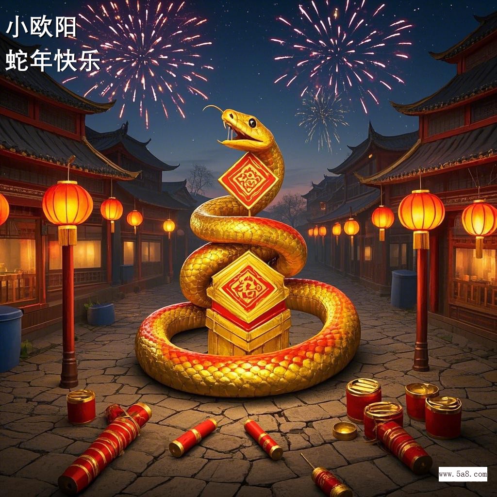 蛇年快乐小欧阳搞笑图片