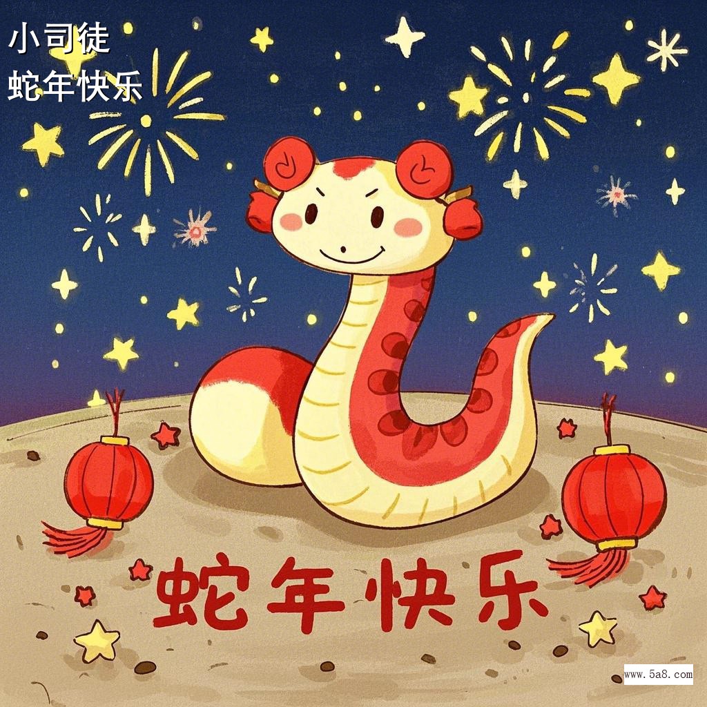 蛇年快乐小司徒搞笑图片