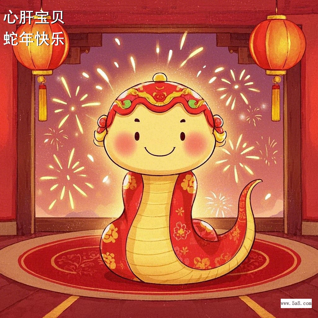 蛇年快乐心肝宝贝搞笑图片