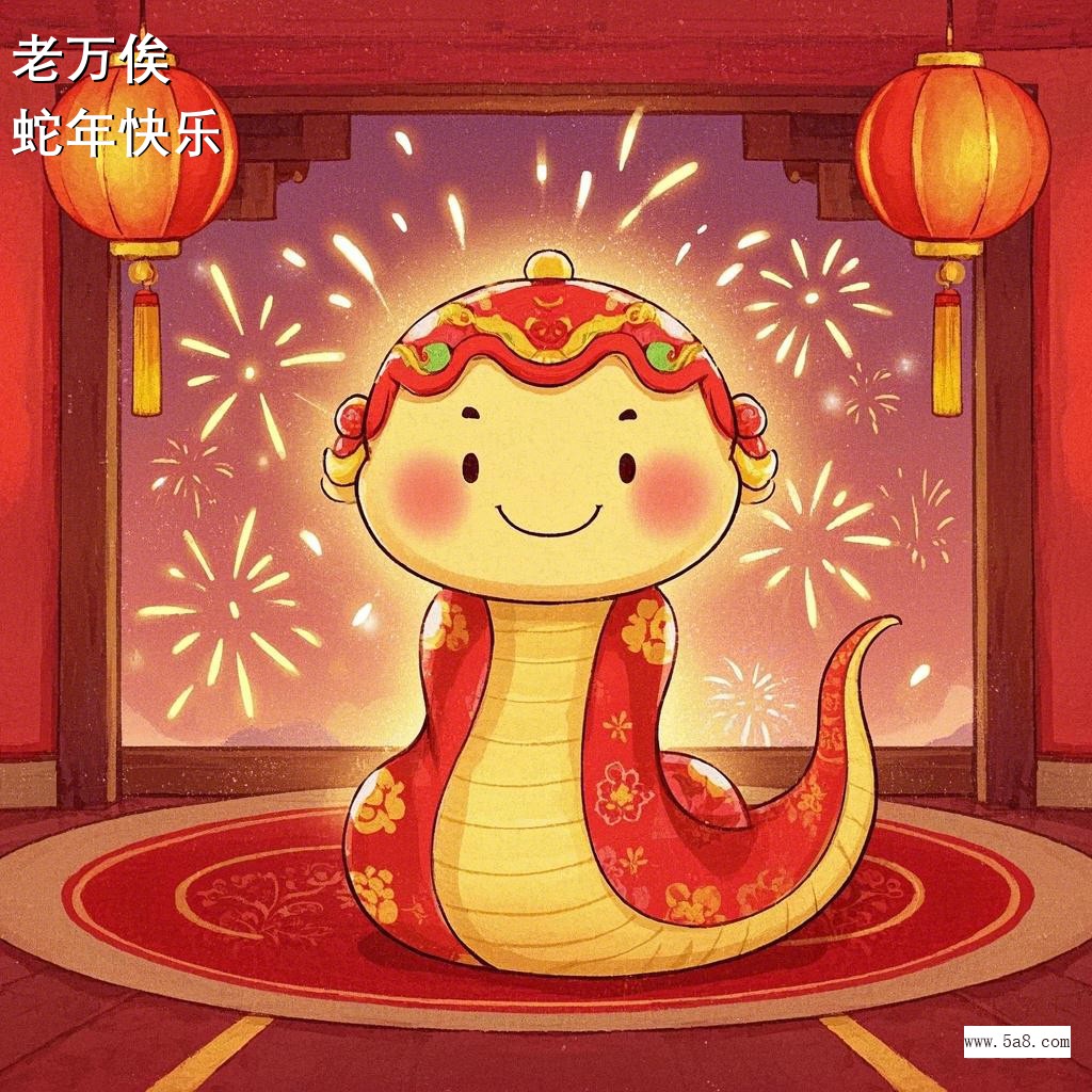 蛇年快乐老万俟搞笑图片
