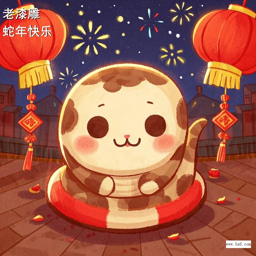 蛇年快乐老漆雕搞笑图片