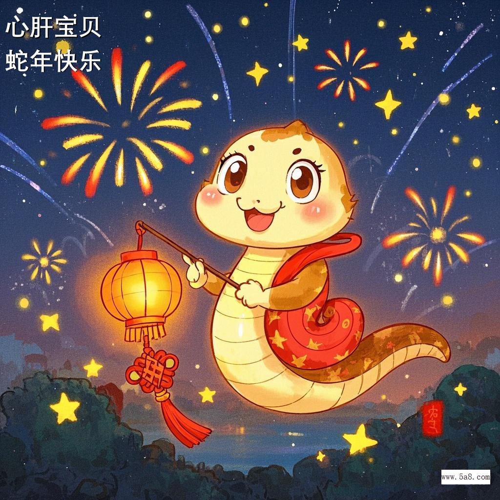蛇年快乐心肝宝贝搞笑图片