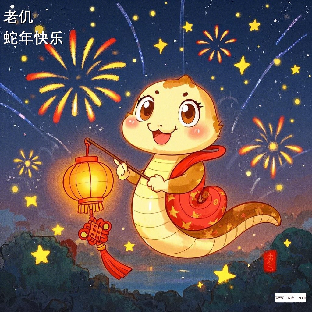 蛇年快乐老仉搞笑图片