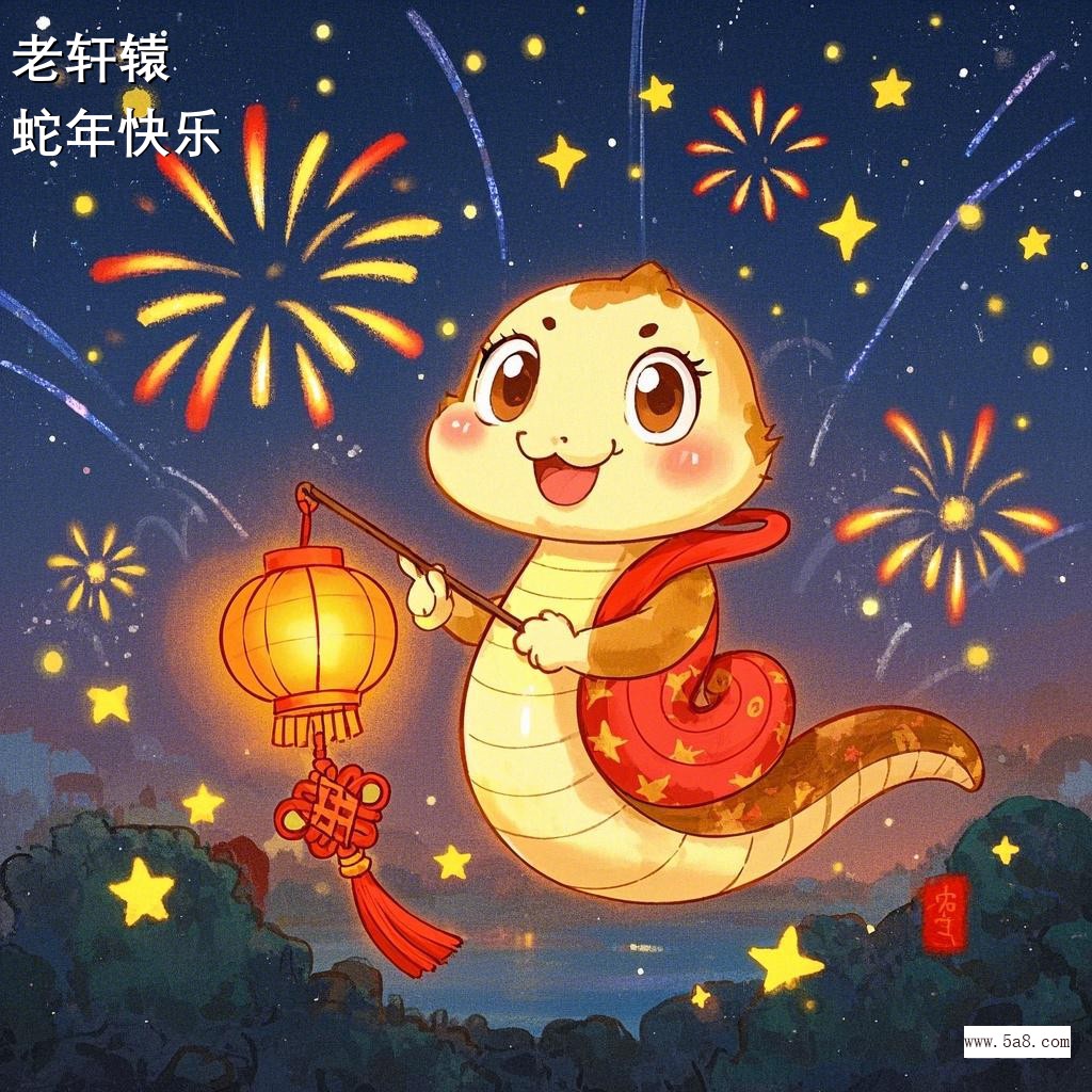 蛇年快乐老轩辕搞笑图片