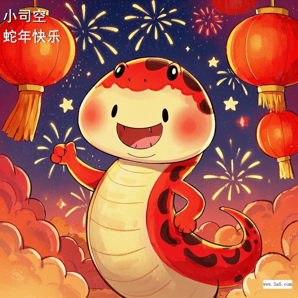 蛇年快乐小司空搞笑图片