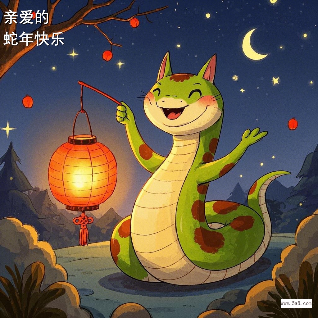 蛇年快乐亲爱的搞笑图片