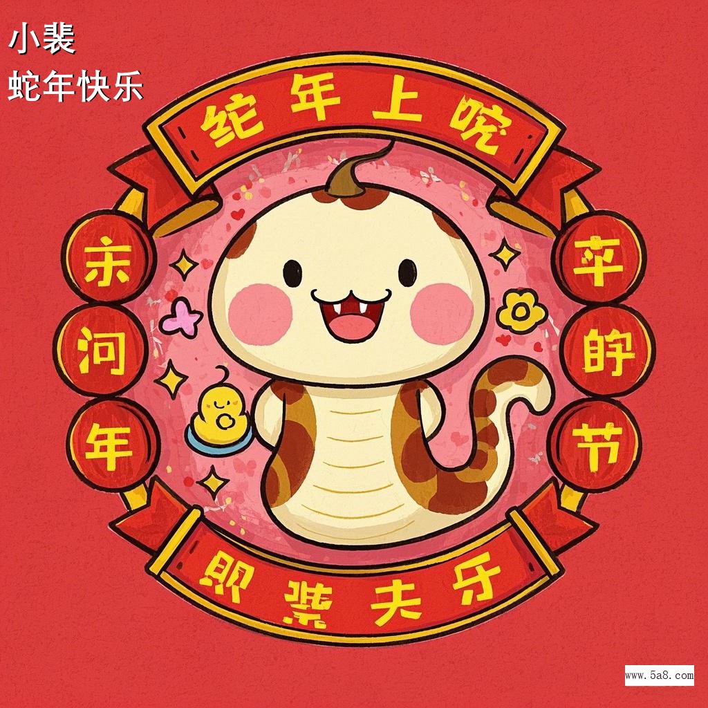 蛇年快乐小裴搞笑图片