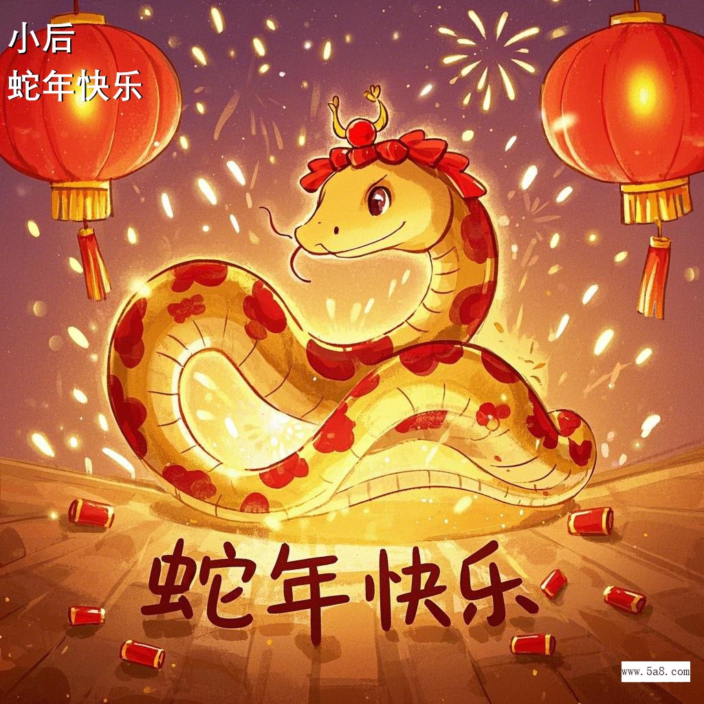 蛇年快乐小后搞笑图片