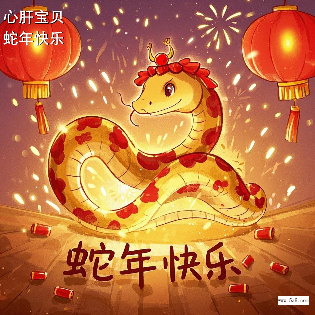 蛇年快乐心肝宝贝搞笑图片