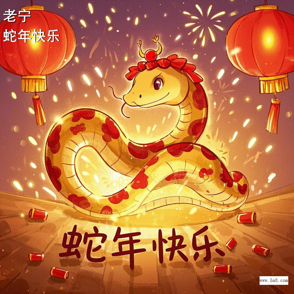 蛇年快乐老宁搞笑图片