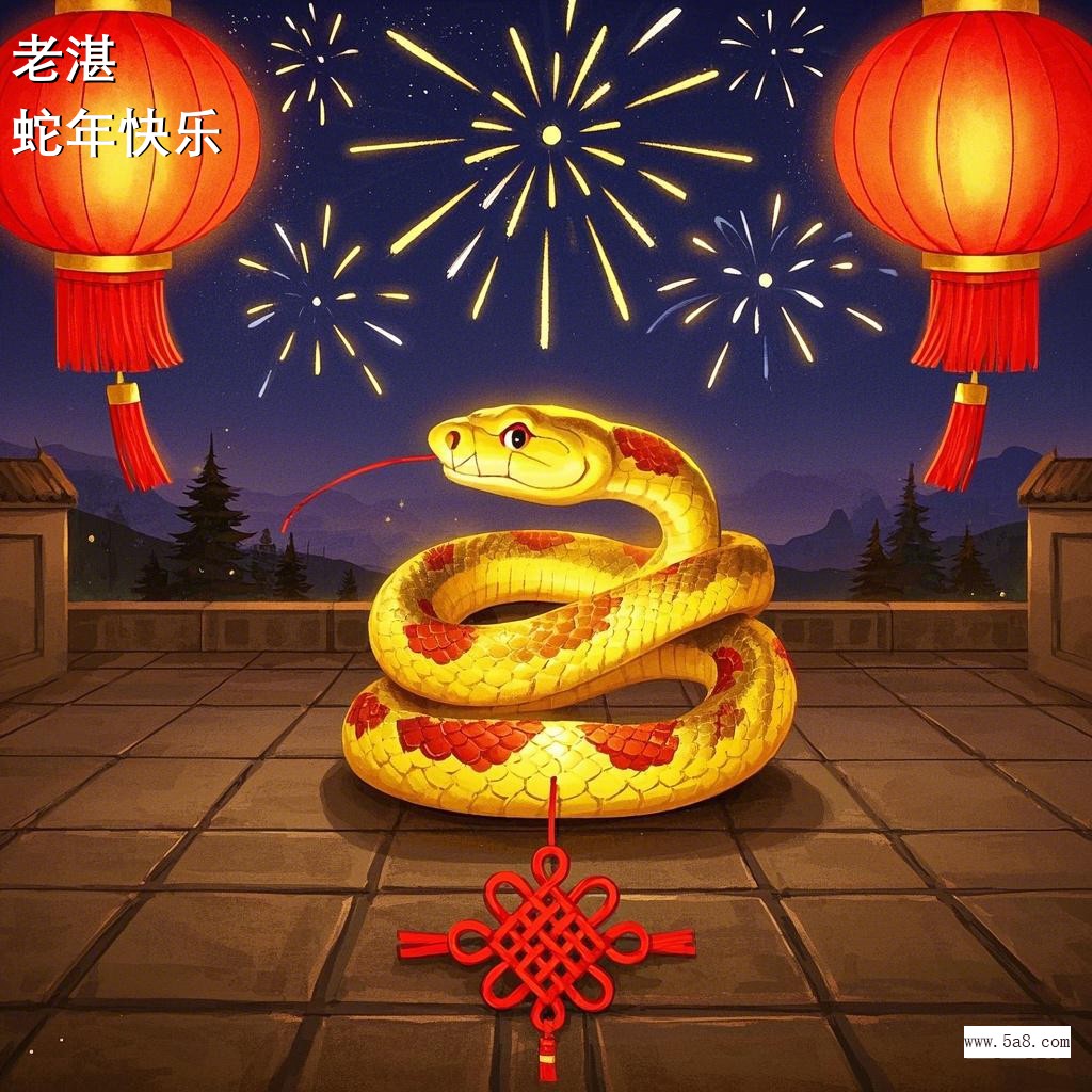 蛇年快乐老湛搞笑图片