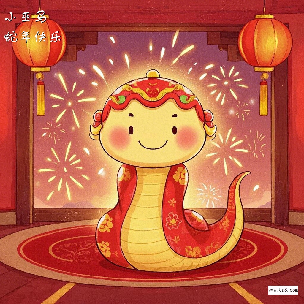 蛇年快乐小巫马搞笑图片