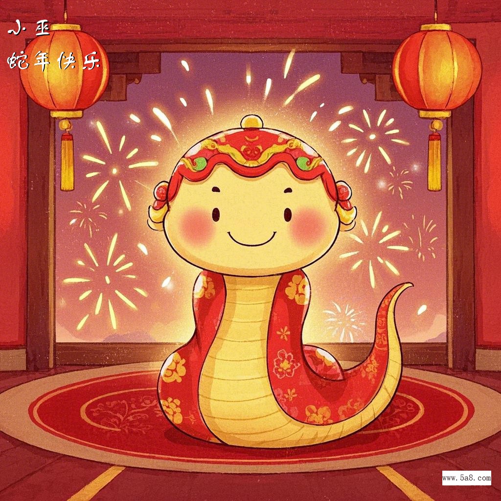 蛇年快乐小巫搞笑图片