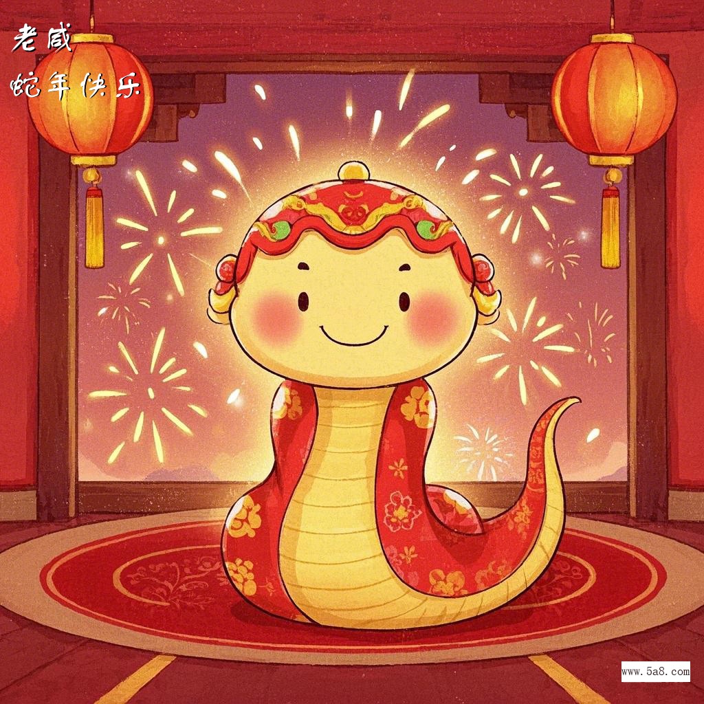 蛇年快乐老咸搞笑图片