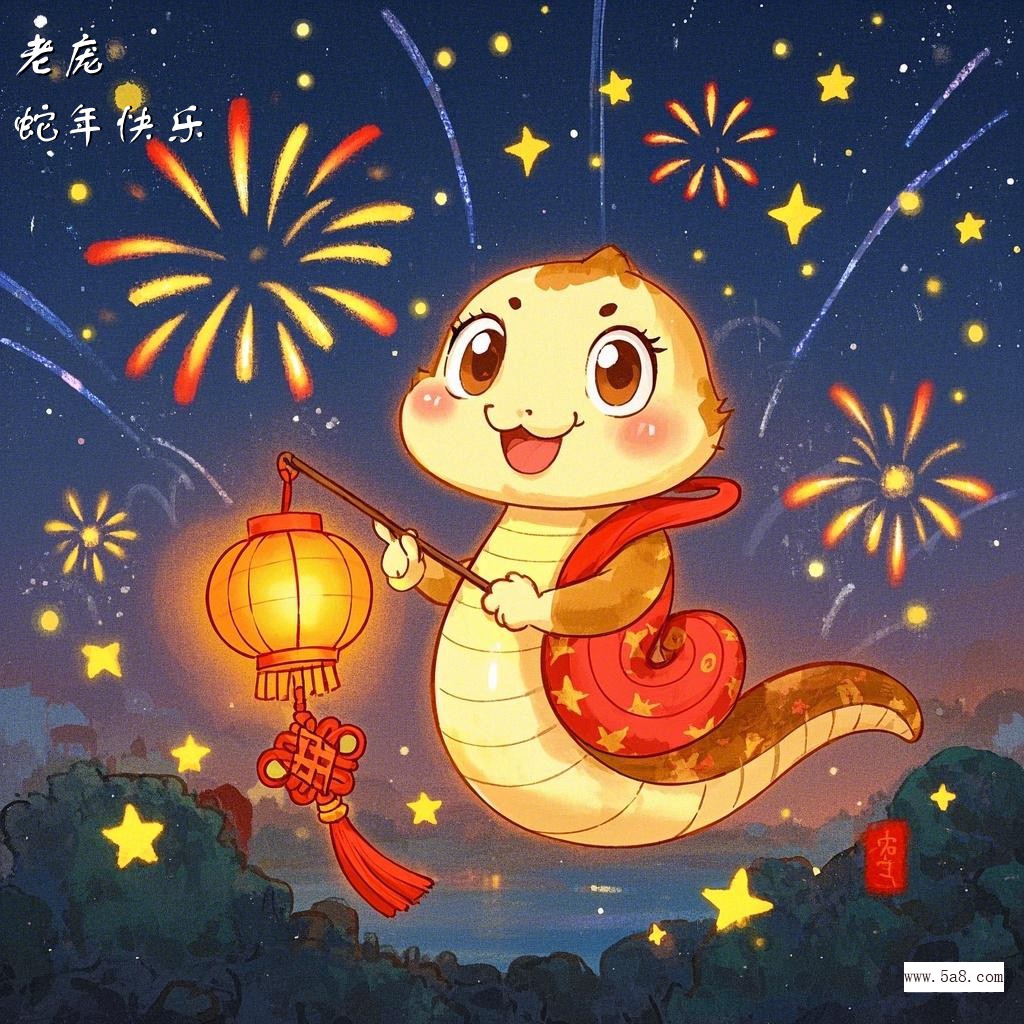 蛇年快乐老庞搞笑图片