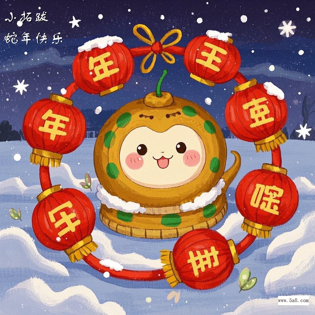 蛇年快乐小拓跋搞笑图片